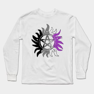 Asexual Pride Flag Anti-Possession Symbol Long Sleeve T-Shirt